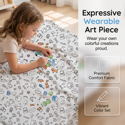 🎨✨Creative Cozy Coloring Blanket Kit – DIY Art & Relaxation Activity