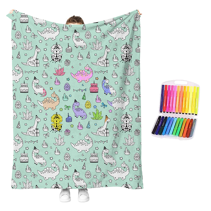 🎨✨Creative Cozy Coloring Blanket Kit – DIY Art & Relaxation Activity