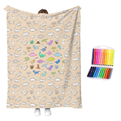 🎨✨Creative Cozy Coloring Blanket Kit – DIY Art & Relaxation Activity