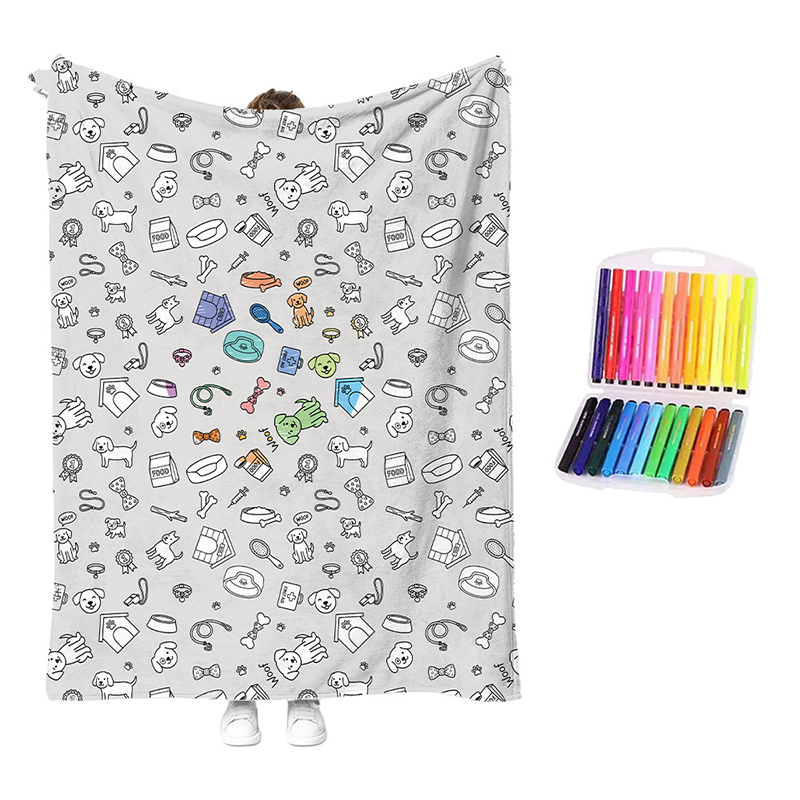 🎨✨Creative Cozy Coloring Blanket Kit – DIY Art & Relaxation Activity