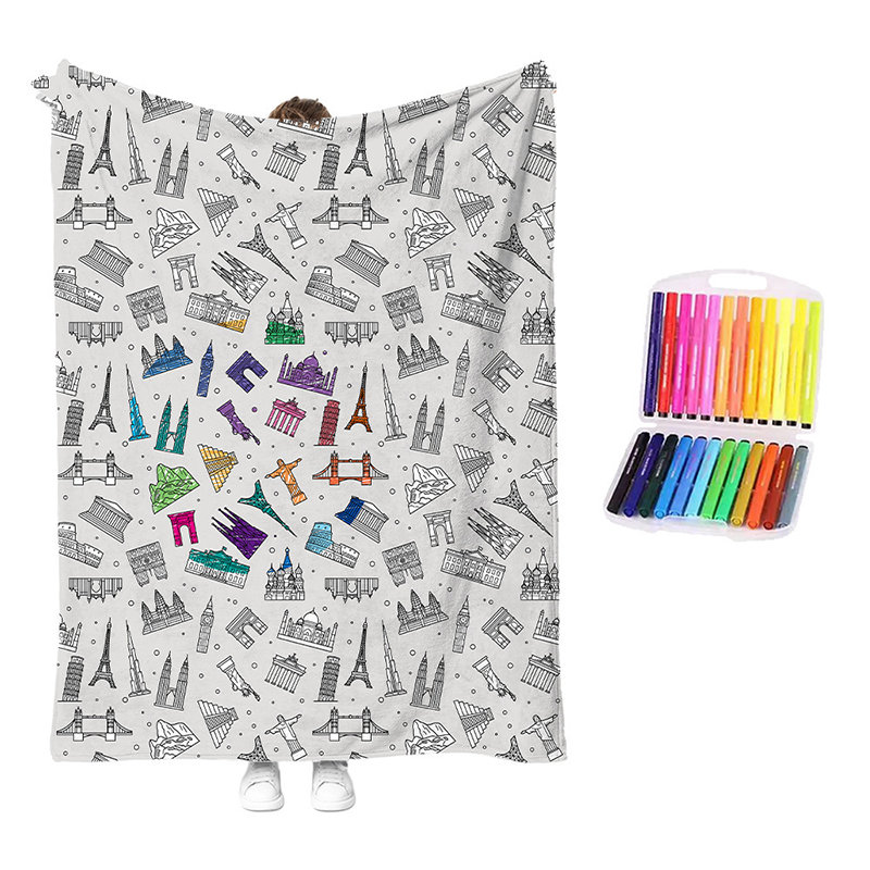 🎨✨Creative Cozy Coloring Blanket Kit – DIY Art & Relaxation Activity