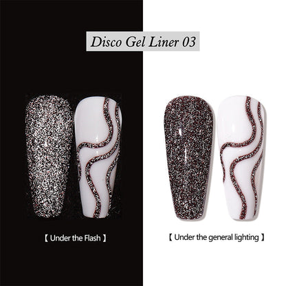 Reflective Glitter Gel Nail Polish Liner