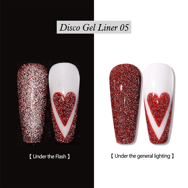 Reflective Glitter Gel Nail Polish Liner