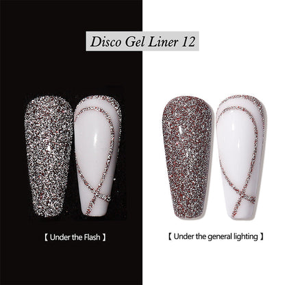 Reflective Glitter Gel Nail Polish Liner