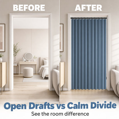 ⭐No-Drill Magnetic Accordion Door Curtain