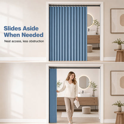⭐No-Drill Magnetic Accordion Door Curtain