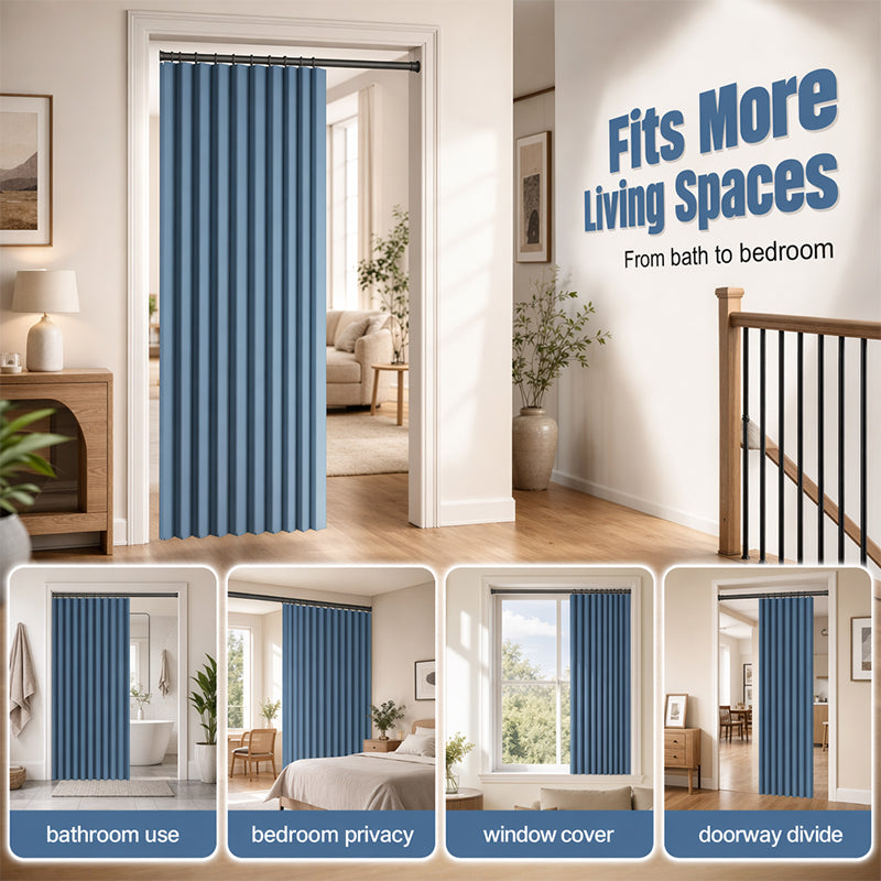 ⭐No-Drill Magnetic Accordion Door Curtain