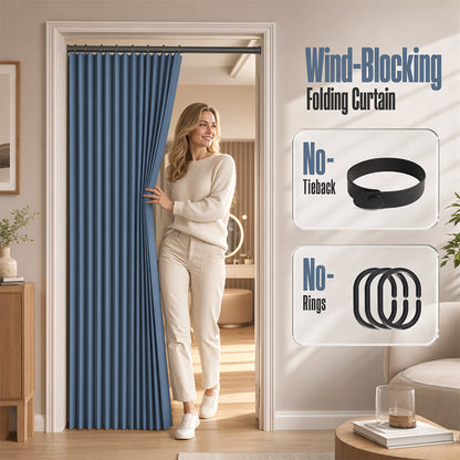 ⭐No-Drill Magnetic Accordion Door Curtain