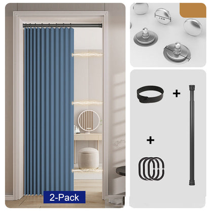 ⭐No-Drill Magnetic Accordion Door Curtain
