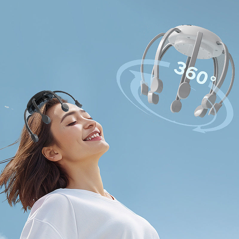Cordless 8-Point Electric Scalp Massager – 4 Vibration Modes & USB-C Rechargeable