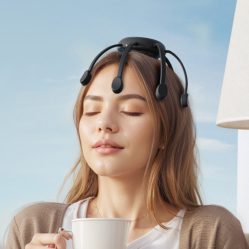 Cordless 8-Point Electric Scalp Massager – 4 Vibration Modes & USB-C Rechargeable