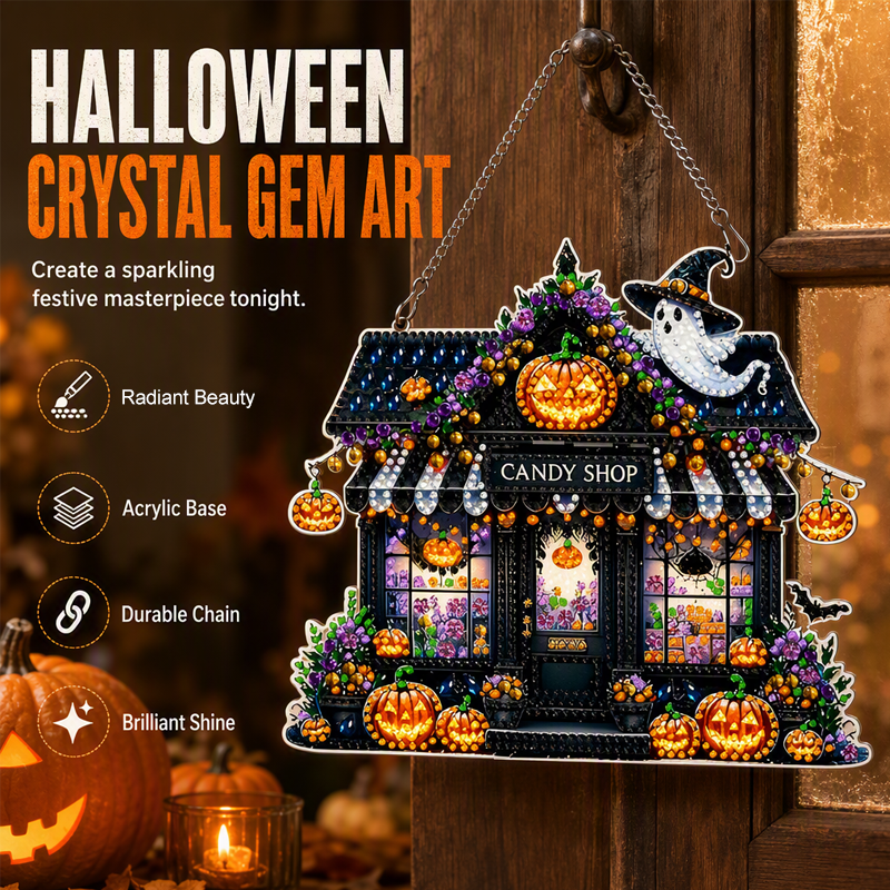 Halloween DIY Sparkle Art Hanging Ornament Kit