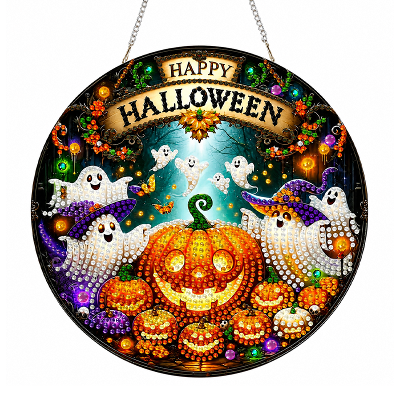 Halloween DIY Sparkle Art Hanging Ornament Kit