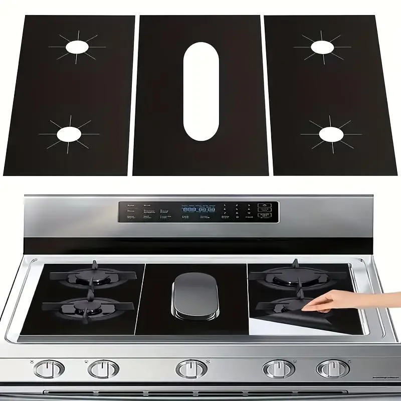 🔥 Reusable Gas Stove Burner Protectors – Heat-Resistant to 260°C, Non-Stick, Easy Clean – Keeps Your Stove Looking New! ✨