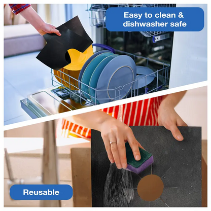 🔥 Reusable Gas Stove Burner Protectors – Heat-Resistant to 260°C, Non-Stick, Easy Clean – Keeps Your Stove Looking New! ✨