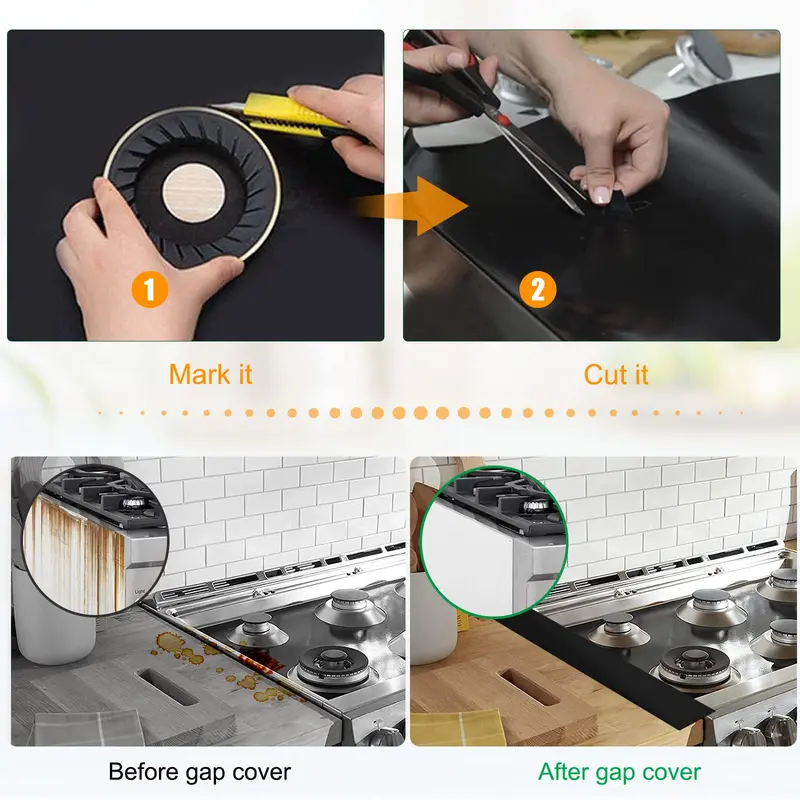 🔥 Reusable Gas Stove Burner Protectors – Heat-Resistant to 260°C, Non-Stick, Easy Clean – Keeps Your Stove Looking New! ✨