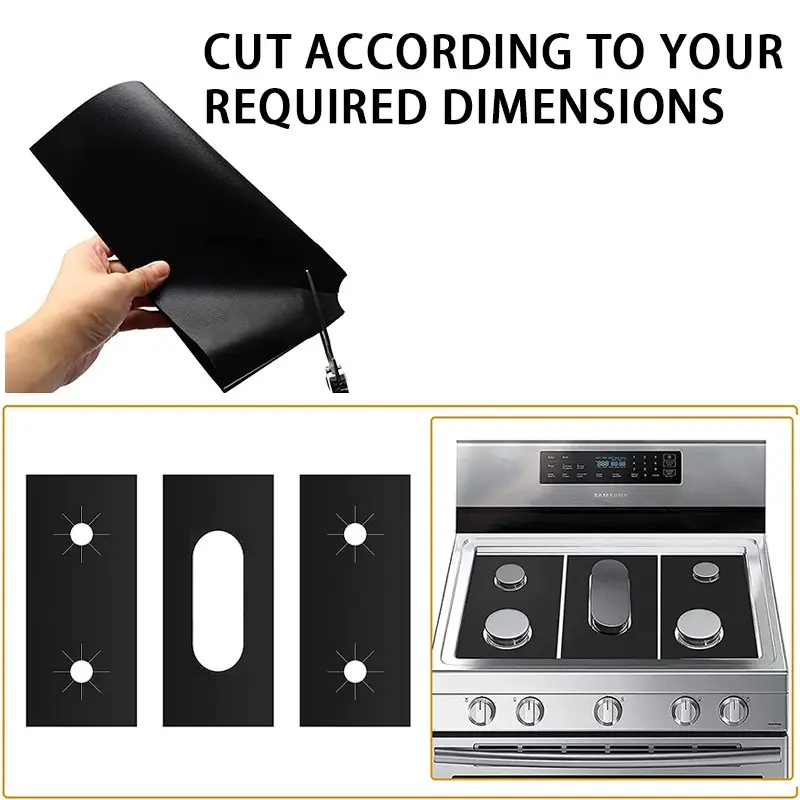 🔥 Reusable Gas Stove Burner Protectors – Heat-Resistant to 260°C, Non-Stick, Easy Clean – Keeps Your Stove Looking New! ✨