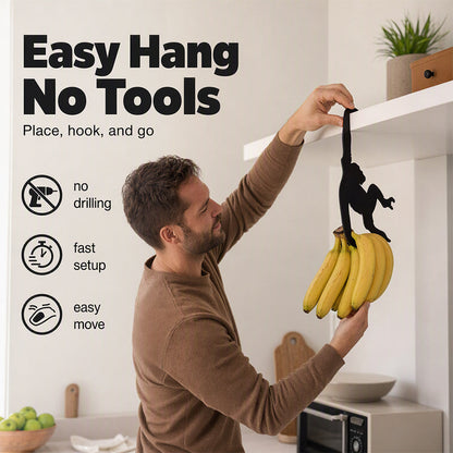🐒 Monkey Shaped Banana Hook – Hang Fruit, Keys & Bags – Playful Storage with Personality! ✨