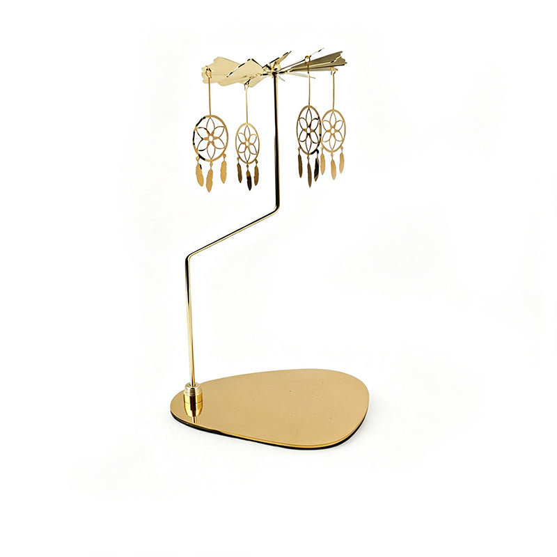 Decorative Gold Rotary Candle Holder