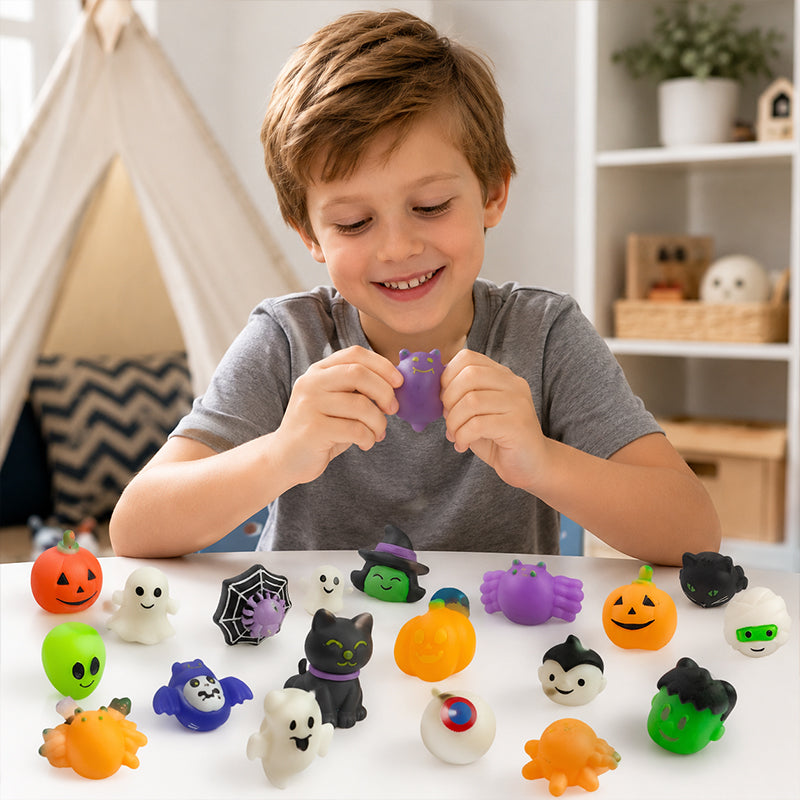 🎃 Halloween Squishy Toy Set Washable & Reusable🧹Party Favors & Trick-or-Treat 👻