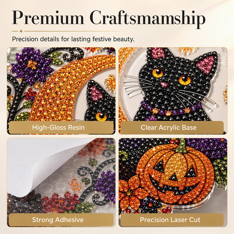 🐈‍⬛ Portable Pumpkin Diamond Charm Hanging Ornament