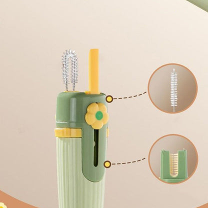 🧽 5-in-1 Bottle Cleaning Brush Set – Sponge, Straw, Lip, Gap & Hook – Every Corner Sparkling Clean! ✨