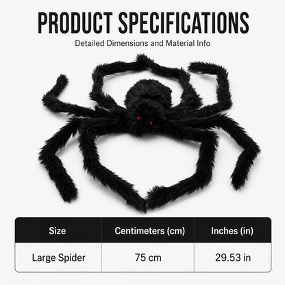 🕷️Oversized Outdoor Halloween Spider – Perfect for Multiple Spots, Haunted House Themes & DIY Scary Displays! 👻✨