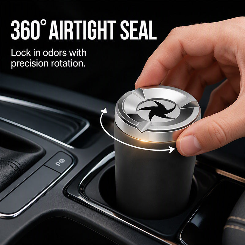Contain Ash Instantly! No-Odor Rotating Ceramic Car Ashtray