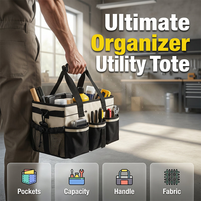 Multifunctional Utility Tote with Pockets 