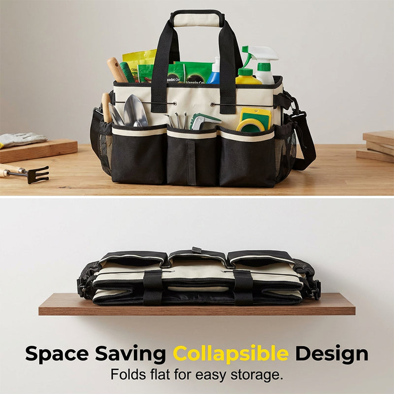 Multifunctional Utility Tote with Pockets 