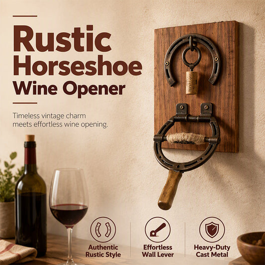 Vintage Wall-Mounted Horseshoe Wine Opener