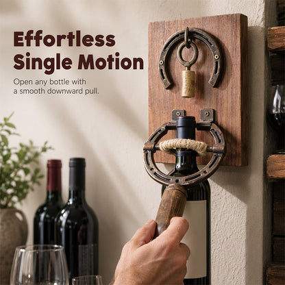 Vintage Wall-Mounted Horseshoe Wine Opener