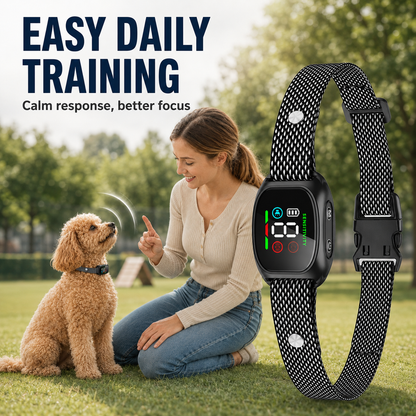 🐕🐾 Anti Bark Collar – Smart anti‑false triggering filters out other barks. IP67 waterproof & USB rechargeable – worry‑free training anywhere! 💦✅