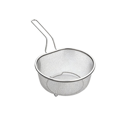 🔪🍳 Stainless Steel Sieve with Handle – Fine mesh, durable & easy-grip – Perfect for straining pasta, fruits & veggies 💧