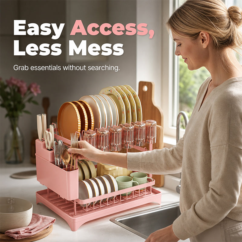 Space-Saving Kitchen Dish Drying Rack