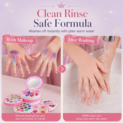👑 Washable Princess Makeup Set – Fun, Portable & Easy to Clean 🎀✨