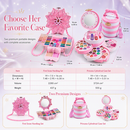 👑 Washable Princess Makeup Set – Fun, Portable & Easy to Clean 🎀✨