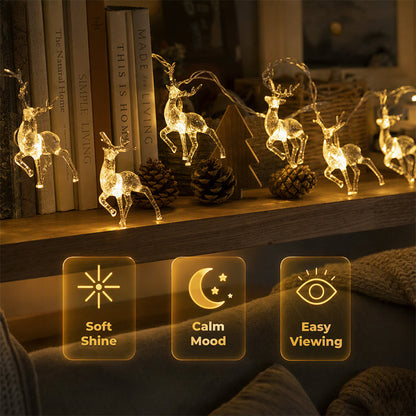 Christmas LED Reindeer String Lights