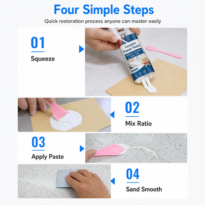 🏠 Ceramic Tile Repair Paste – Restore Cracks & Chips Easily With A DIY Waterproof Repair Solution 🛠️