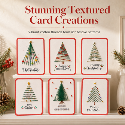Merry Christmas DIY Greeting Card Making Kit🎄🧵📇