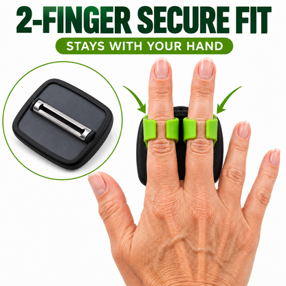 🥕✌️ BUY MORE, GET MORE FREE! Two-Finger Vegetable Peeler – stainless steel blade, two-finger grip. 💚
