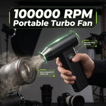 🌀 50% OFF! 💨 Portable Turbo Fan – Rechargeable & Powerful ✨