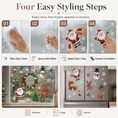 Christmas PVC Static Window Clings