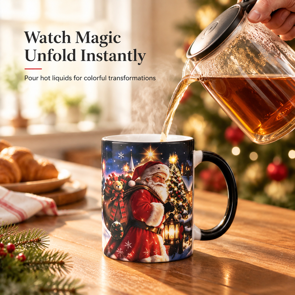 Christmas Santa Claus Heat-Activated Color-Changing Mug